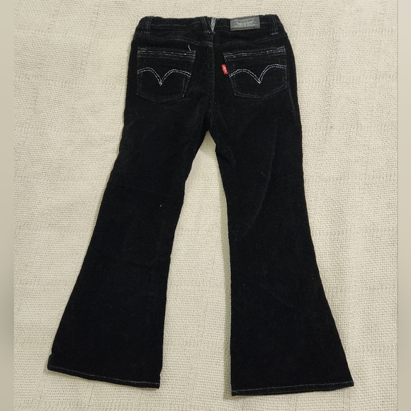 Levi's Fit and Flare Black Corduroy Pants Girls Size 5 - Picture 1 of 6